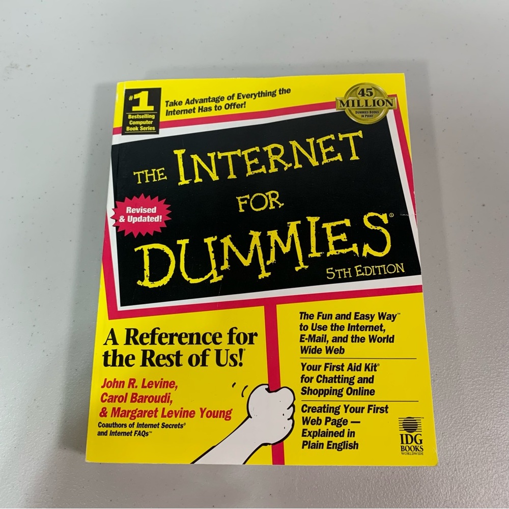 The Internet for Dummies 5th edition paper back book